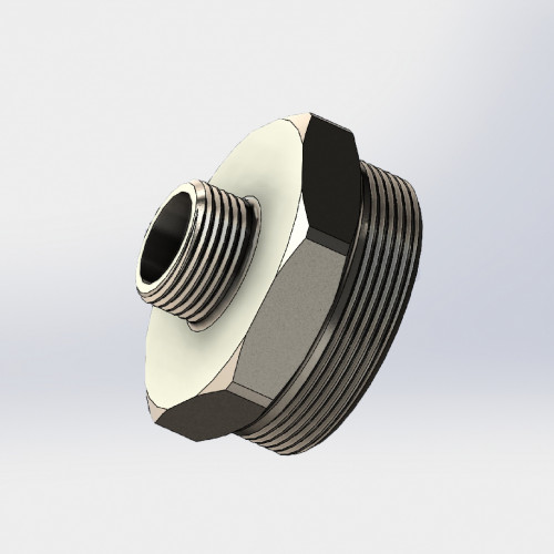 Ниппель переходной 1/2" на 1 1/2", нержавеющая сталь